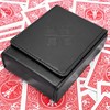 Luck Lab シングルデッキ レザー トランプ ケース/ホルダー - ブラック - ポーカーとブリッジサイズのカードにフィット