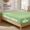 Utopia Bedding Fitted Sheet Single, Sage - Deep Pocket 14