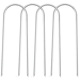 Delex Trampoline Anchor Kit Heavy Duty U Shaped ground anchor Tent Pegs Stakes, Galvanized Steel Trampoline Tie Down Kit for Soccer Goals, Garden Decoration