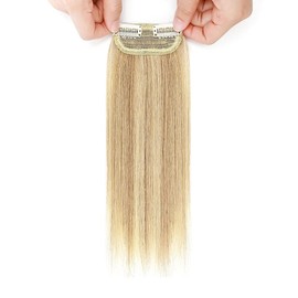 MY-LADY Invisible Clip in Mini Hair Extensions for Short Hair Wiglets Hairpieces for Thinning Hair 6 Inch Ash Blonde mix Bleach Blonde Short Extension Hair Clips Real Hair