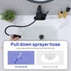 Kablle Bathroom Sink Faucet with Pull Down Sprayer, Oil Rubbed