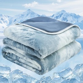 Cushious Cooling Comforter Queen Size, Cooling Blankets for Hot Sleepers and Night Sweats, Q-Max 0.4 Summer Soft Breathable Cooling Comforter Bedding for Sofa, Bed, Camping, Office