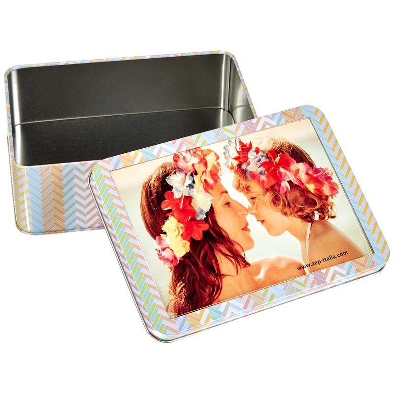 Zep Metal Box for 6x4 Photo, Multi-Colour, 18 x 6