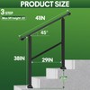 ORWOD 3-Step Outdoor Stair Railing, Adjustable Handrails for Outdoor Steps