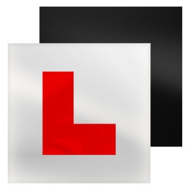 Fernline Magnetic L Plates – Pack of 2 Learner Driver Signs, Extra Strong Hold, Scratch-Free & Weatherproof, DVLA Approved Size