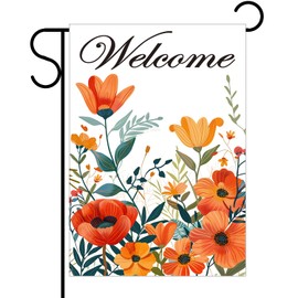 Raisingwell Summer Color Hydrangea Garden Flag 12 x 18 Flower banner Vertical Double Sided Welcome Yard Flags For Outside Decorations