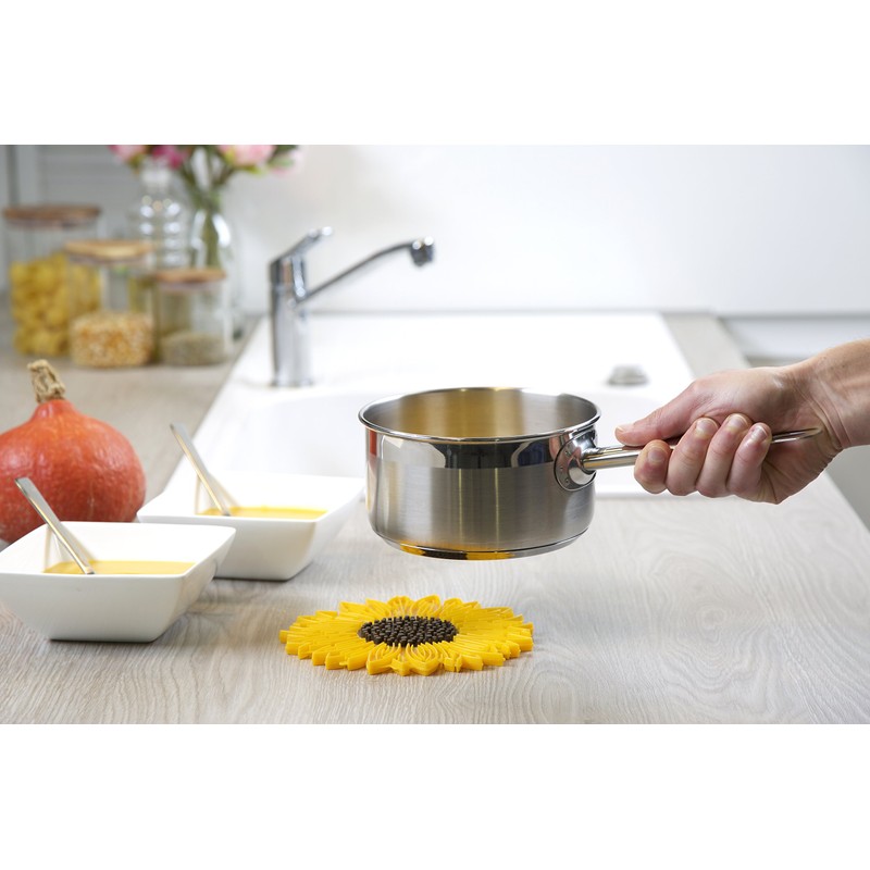 Charles Viancin Silicone Sunflower Trivet/Counter Protector, 6-Inch, Yellow