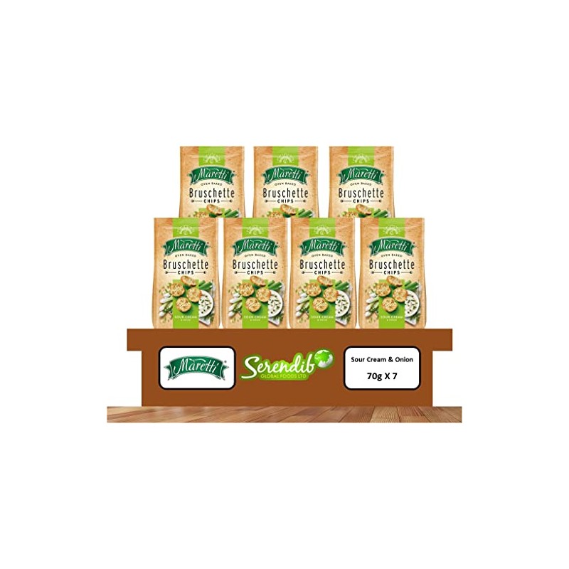 Maretti Bruschette Sour Cream & Onion Oven Baked Bread Snack