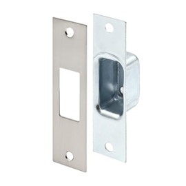 Prime-Line U 95395 Box Armored Security Strike, 4-7/8 inch Height x 1-1/4 inch Width, with Fasteners, Satin Nickel (Single Pack)