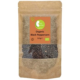 Organic Black Peppercorns - Certified Organic- by Busy Beans Organic (500g)