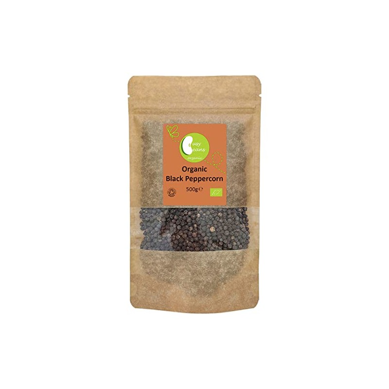 Organic Black Peppercorns - Certified Organic- by Busy Beans Organic
