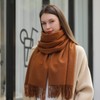 Masada Women's Winter Scarf, Warm and Soft Scarf, brown