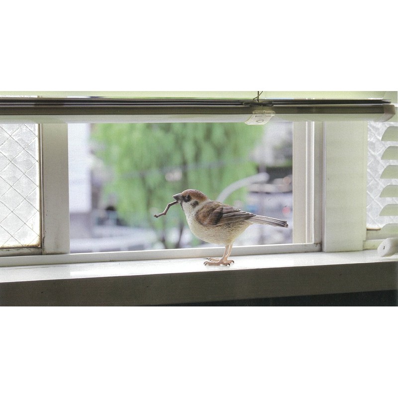 小鳥 造形 バーディ ビル スパロー (スズメ) 4.5×12×8cm 2374