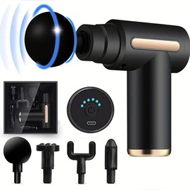 Handheld Massager, 1 Box Deep Tissue Muscle Massager, Portable Muscle Massager for Body, Back & Neck Massage Relaxation, Fitness Equipment for Home Gym, Birthday Gifts, Christmas Gift - Color: Red, Specification: 1 Box