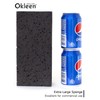 Okleen Big Sponge. Made in Europe. 6 Pack, Black. 8.9x4.3x2.4