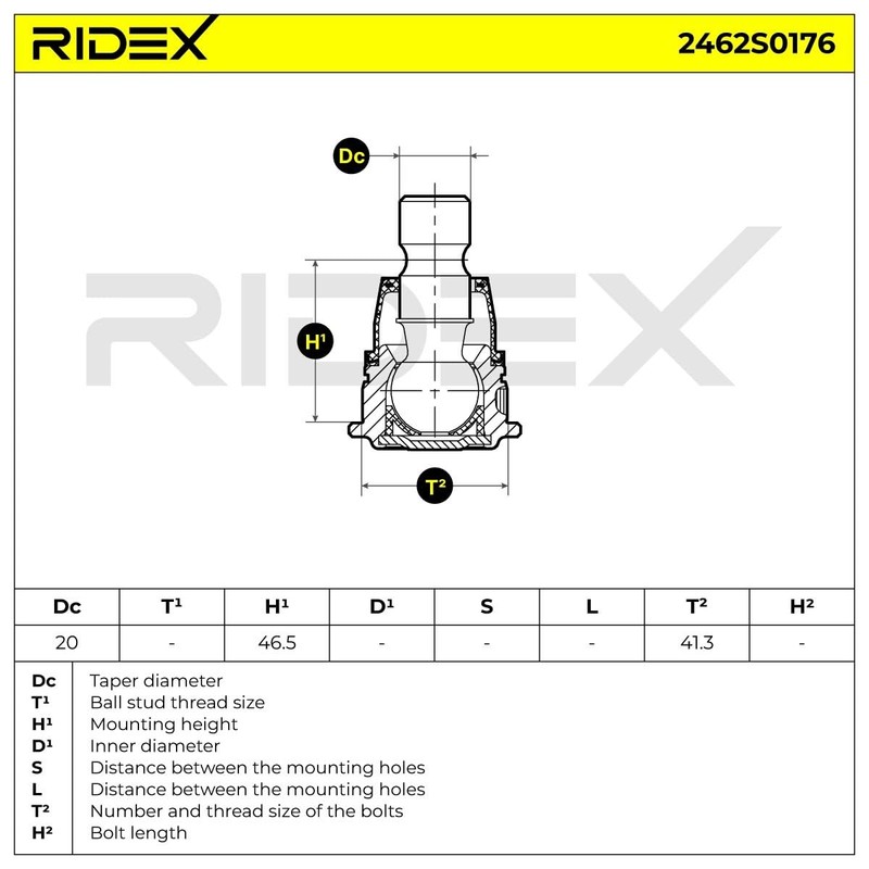 RIDEX Support joint guide joint front lower