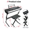 61 Key Keyboard Piano, Electric Piano Keyboard with Lighted Keys,