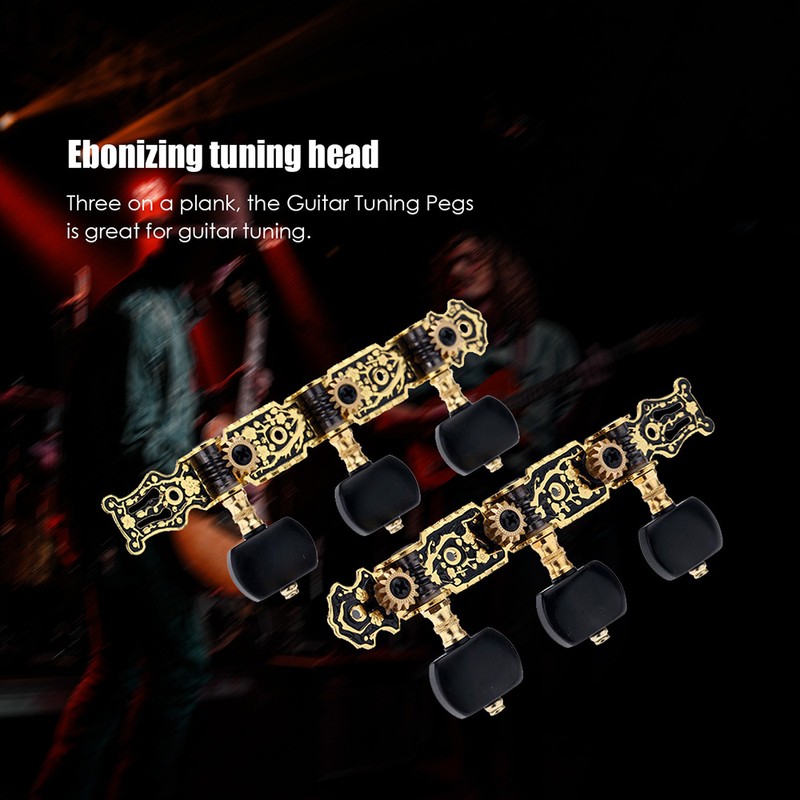 Alice AO-020HV3P 1Pair(Left + right) Classical Guitar Tuning Key Gold