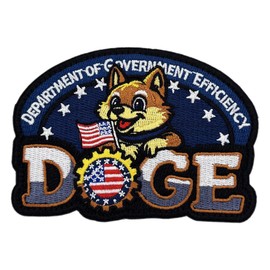Tavashome Funny Humor Cute USA Doge Meme Embroidered Patches, Hook and Loop Morale Patches for Backpacks, Hats, Dog Harness, Tactical Vests, Military Army Gears, Bags, Helmets, Clothes, Jeans