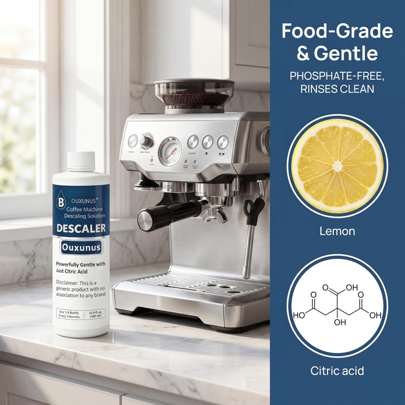 Ouxunus Descaling Solution（4 Uses） Compatible with Breville Descaling Solution &