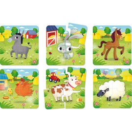 Lisciani Carotina Baby Farm Puzzle Educational Toy for Children with Farm Animals Playful Learning Made in Italy for Children from 1 to 4 Years