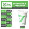 16 oz Compostable Paper Cups with White Flat Lids -