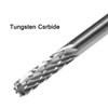 uxcell Tungsten Carbide Rotary Files 1/8" Shank, Double Cut Top