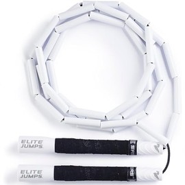 EliteSRS - Cuerda de salto de fitness con abalorio pesadas para exteriores, agarre de espuma cómodo