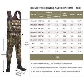 HISEA Neoprene Chest Waders for Men with 200G Boots Duck Hunting Waders with Boot Hanger