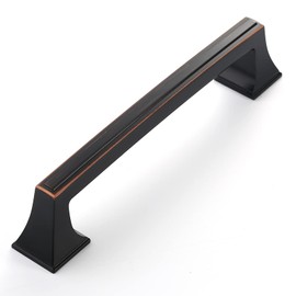 Amerdeco 10 Pack Oil Rubbed Bronze Cabinet Pulls 5 Inch(128mm) Hole Center Cabinet Hardware Kitchen Cabinet Handles for Bathroom Drawer Pulls Dresser Pulls ZH0010