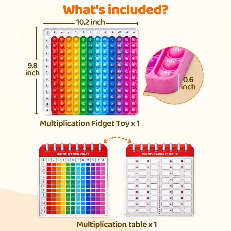 „ÄêJoyCat„ÄëMath Flash Cards & Pop Fidget Chart, Math Manipulatives Game
