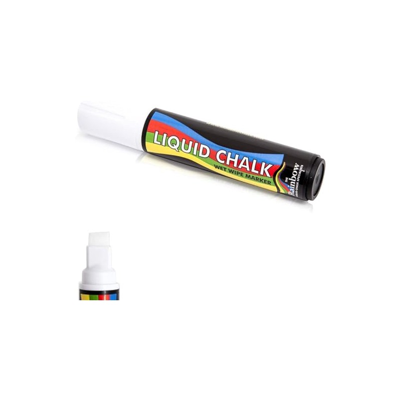 Liquid Chalk Marker Pen Large White - 15mm Nib