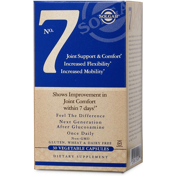 Solgar No. 7, 30 Vegetable Capsules - Joint Support & Comfort - Increased Mobility & Flexibility - Supplement for Men & Women - with Ester-C Vitamin C - Gluten Free, Non GMO, Dairy Free - 30 Servings