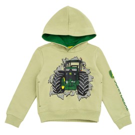 John Deere Tractor Little Boys Fleece Pullover Hoodie Khaki Green 6