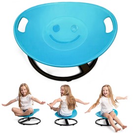 Special Supplies Special Supplies Smile Spinning Chair for Kids- Versatile Kids Sit and Spin Sensory Chair for Training Body Coordination for Playroom, Bedroom, or Nursery (Blue)