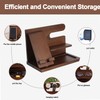 Yoljun Bedside Organiser for Him, Phone Docking Station Wooden Desk