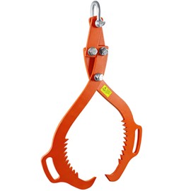 Meyoppm 18 Inch 2 Serrated Claw Hook Log Lifting Tongs, Heavy Duty Loglifting Tongs, Grapple Timber Claw for Handling, Dragging & Carrying Tool