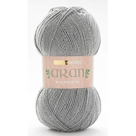 Sirdar (Hayfield) Bonus Aran Wool Knitting Yarn Celtic Grey 997 - per 400g ball by Sirdar