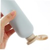 MERRYHAPY 4pcs Refillable Plastic Shampoo Bottles with Flip Lids 260ml