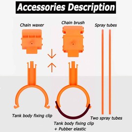 GHHQIANG Motorcycle Chain Cleaning Kit - Bike Chain Cleaner - Motorcycle Chain Brush- Motorcycle Chain Lube and Cleaner Kit for Sizes 428, 520, 525, 530 Chains