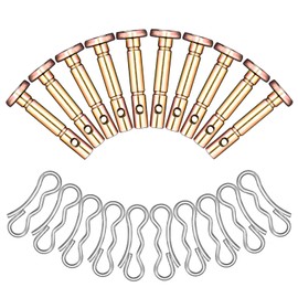 hunter-wish Hunter-wish Shear Pins and Cotter Pins Fit for MTD Snowblower - Shear Pins 10pcs and Cotter Pins 10pcs Compatible for Cub Cad et Troy Bilt Craftsman 24" 26" Snow Thrower, Replace 738-04124A 714-04040