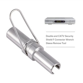 Yosoo CATV Security Shield, 2PCS Security Shield F Connector Wrench Sleeve Remove Tool Fits for CATV RG6 RG59 RG11 F Coaxial Cable (Double-Sided 78mm)