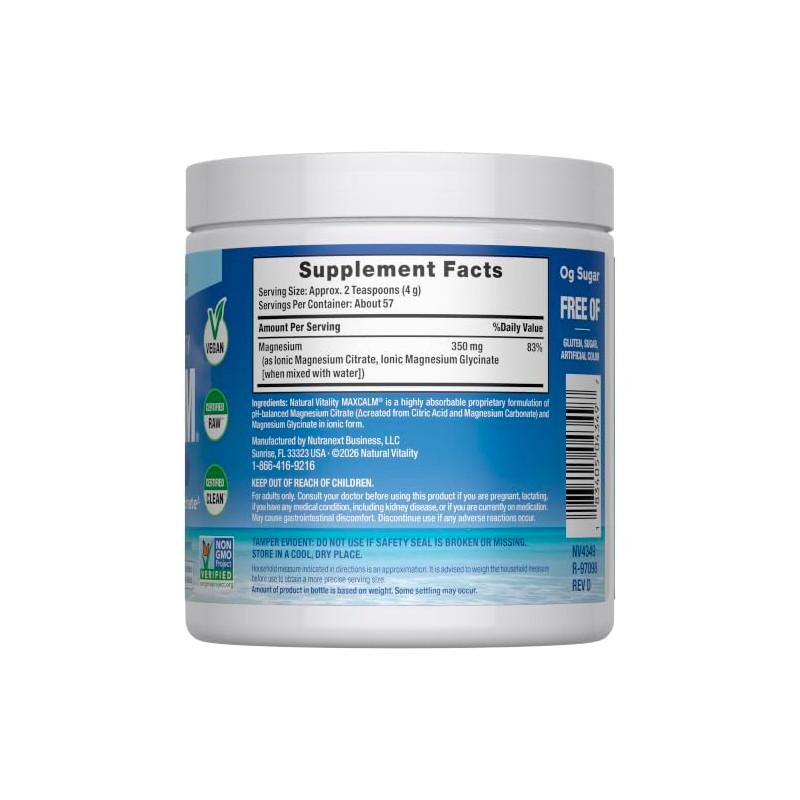 Natural Vitality Original Calm - Mezcla de bebida de magnesio,