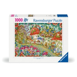 Ravensburger Puzzle 12000571 - Cute Mushroom House in the Flower Meadow - 1000 Pieces Puzzle for Adults and Children from 14 Years, Puzzle with Flowers
