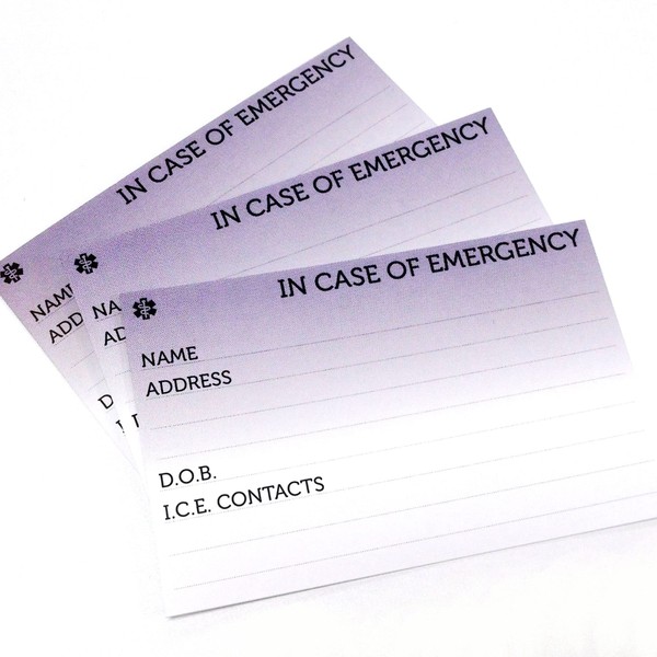 Write On Wallet Card. 3 Pack Of Write On Medical