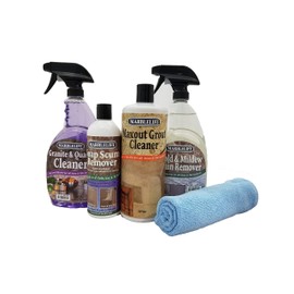 Marblelife Clean & Fresh Kitchen & Bathroom Care Kits – Granite – (GQC-41100, SSR-41200, MAX-41300, MMSR-41190, MFT-55225)
