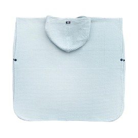 NARDONI Bath Poncho for Kids - Cuddly Cotton Poncho Towel - Quick Drying - Poncho Bathrobe with Hood & Buttons, Creamy Mint
