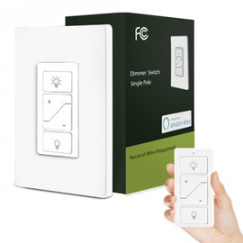Dimmer Switch with Wireless Remote Control, Dimmer Light Switch, Single Pole Smart Light Switch Support 2.4G&5G Compatible with Alexa