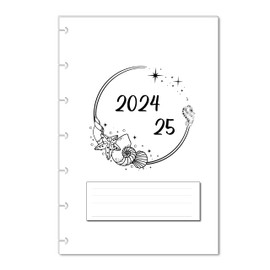 2024 2025 18-month Monthly Planner Calendar Refills for 7-Disc Mini Happy Planners, and NOTIQ Mini Capsule (S6) (4.5 x 7 inches) (Ocean)
