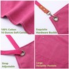 DEVECHO Chef Apron Medium-Thick Cotton Canvas,Cross Back with Multiple Pockets